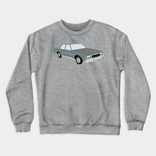 Hand Drawn Vintage Chevy Caprice 1980s Sedan Crewneck Sweatshirt